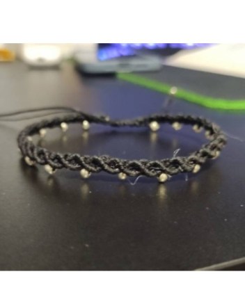 1    β   Βραχιόλι   Μακραμέ   Μάυρο  Πόδι (1)